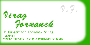 virag formanek business card